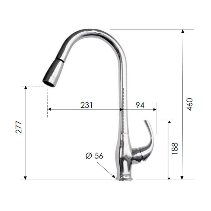 Sink Mixer - Pull Out Spray PR21627 - Image 2