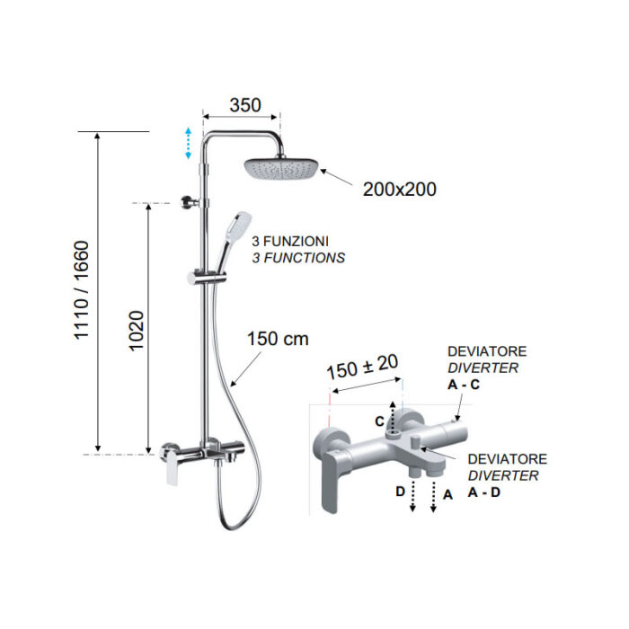 Shower Set - Tiara - TA636 - Image 2