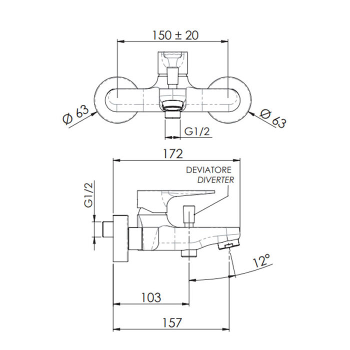 Shower Mixer - SR600H - Image 2